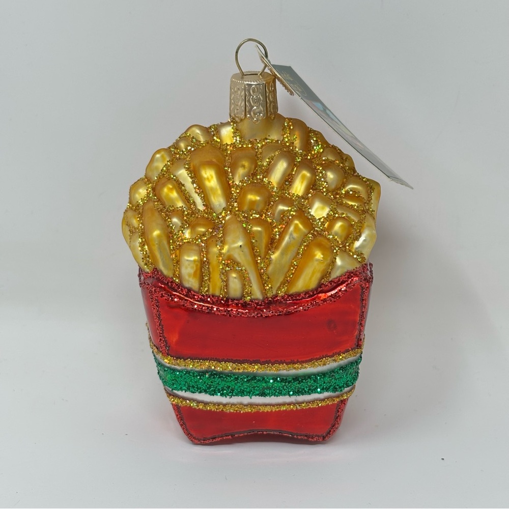 Old World Christmas OWC French Fries Glass Ornament NWT